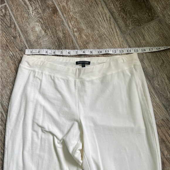 Eileen Fisher Slim Ankle Cropped Pull On Pants, Bone White, Women’s Size Small - Picture 6 of 9